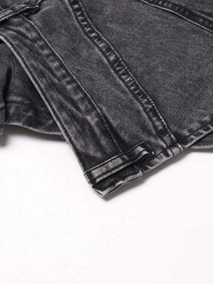 Washed Denim Mini Skirt