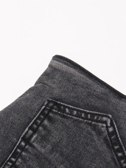 Washed Denim Mini Skirt