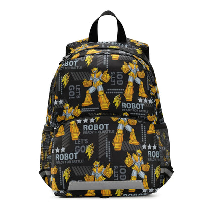 Robots Kids Toddler Backpack Preschool Backpack for Children Lightweight Book Bag with Safety Harness Leashfor Boy & Girl Adjustable Strap 13in Waterproof Kindergarten Schoolbag